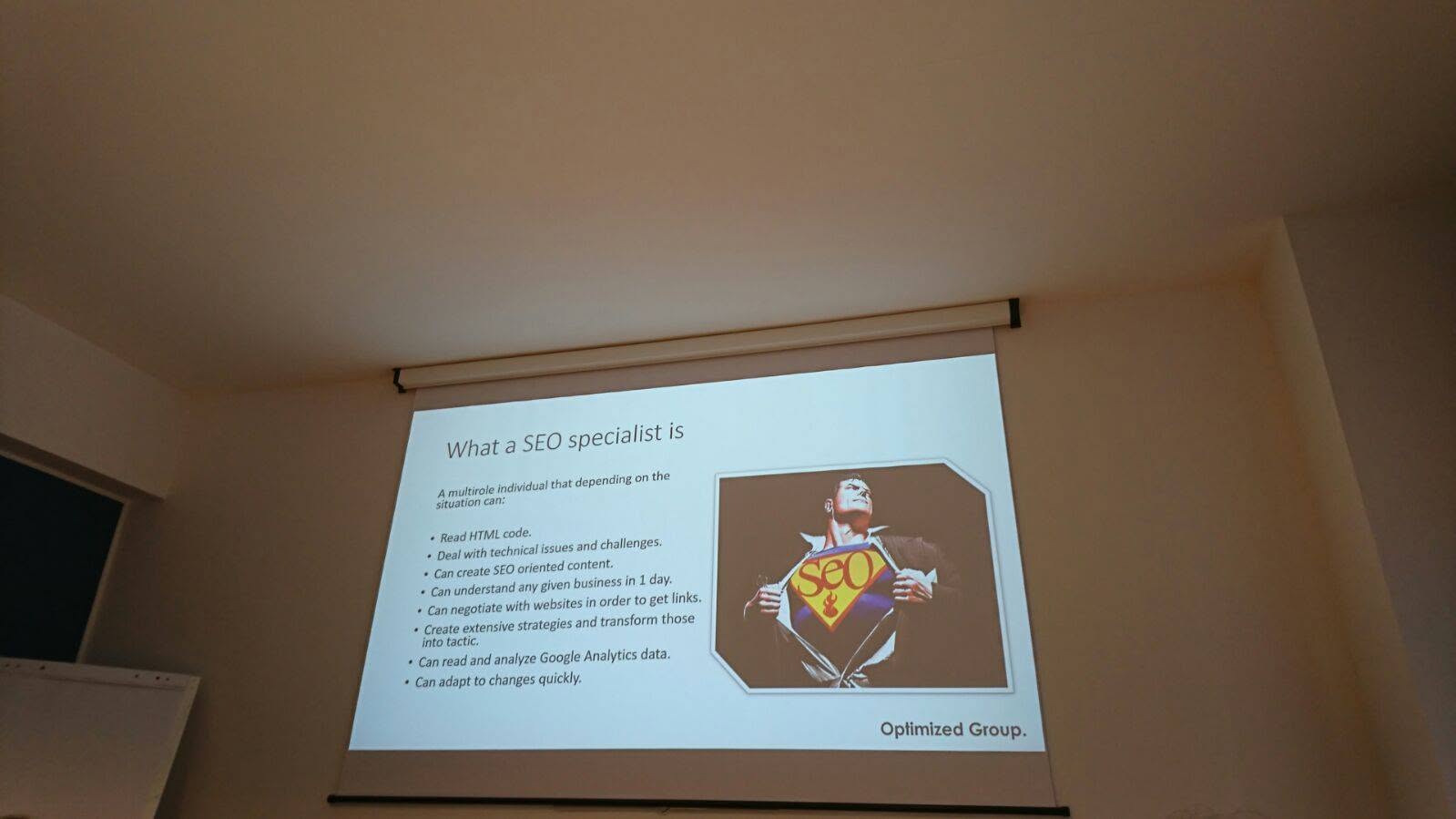 Presentationsslide What a SEO specialist is